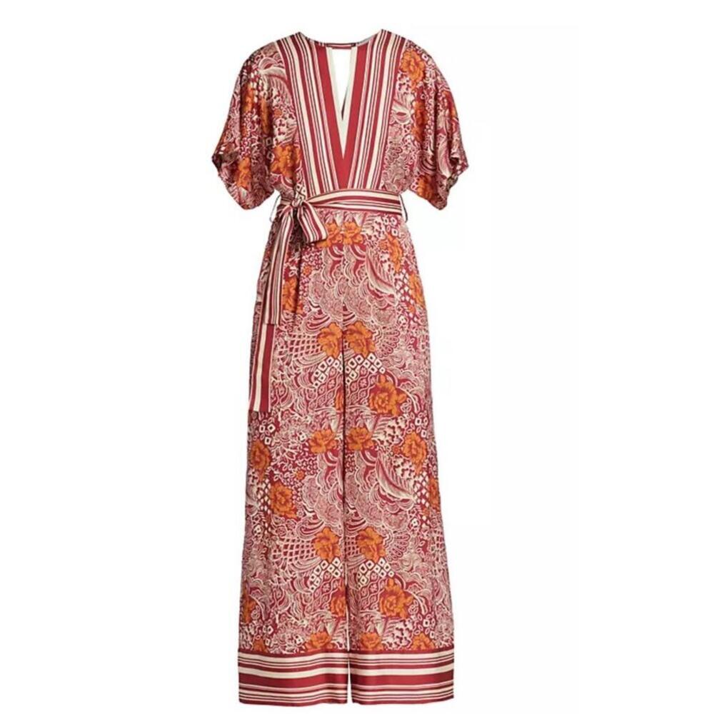 $595 Elie Tahari The Ines Silk-Blend Jumpsuit Women's Size 4 - Picture 5 of 7